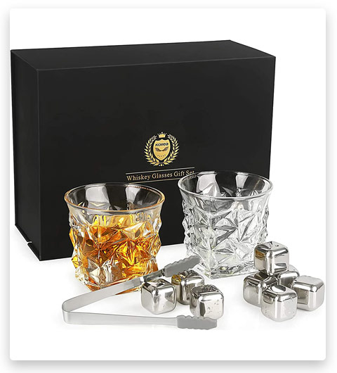 Kollea Whiskey Glasses Stones Set