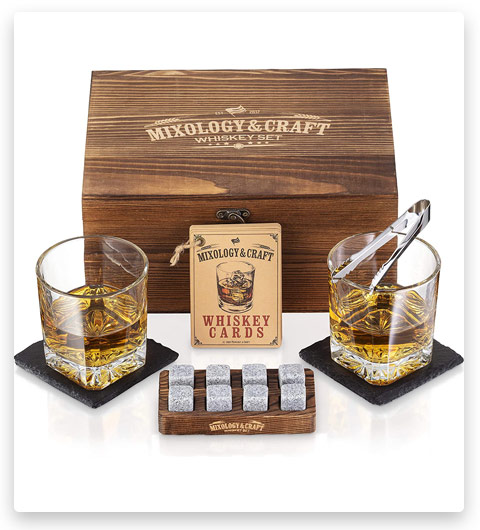 Mixology & Craft Whiskey Stones Gift Set